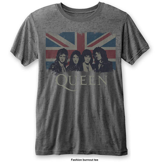 Unisex T-Shirt Vintage Union Jack Burnout