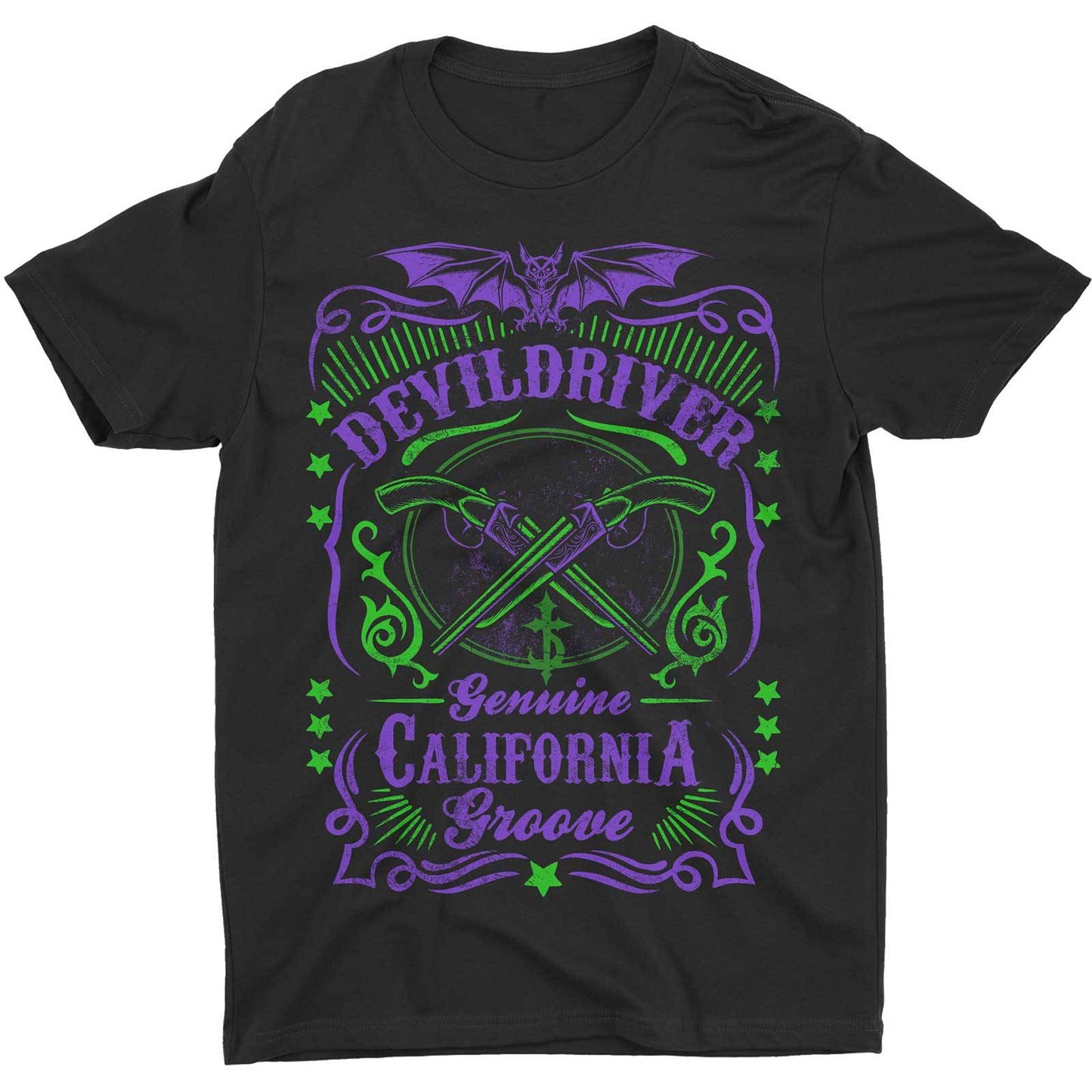 DevilDriver Unisex T-Shirt: Cross Guns  Cross Guns Short Sleeves