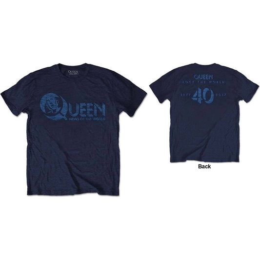 Unisex T-Shirt News of the World 40th Vintage Logo Back Print