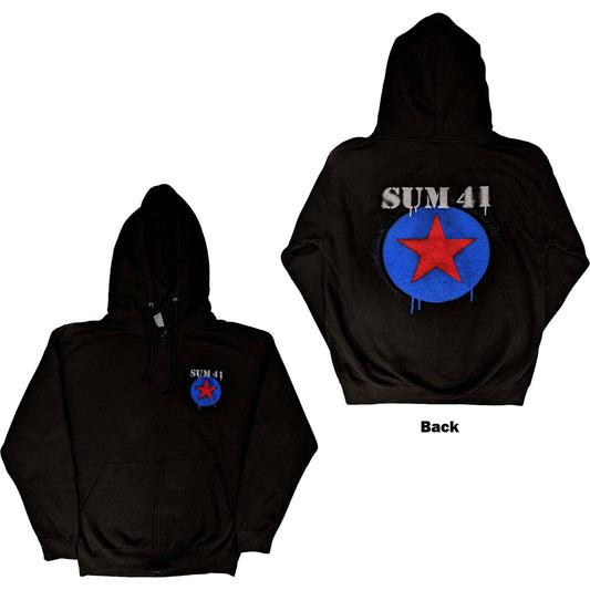 Unisex Zipped Hoodie Star Logo Back Print