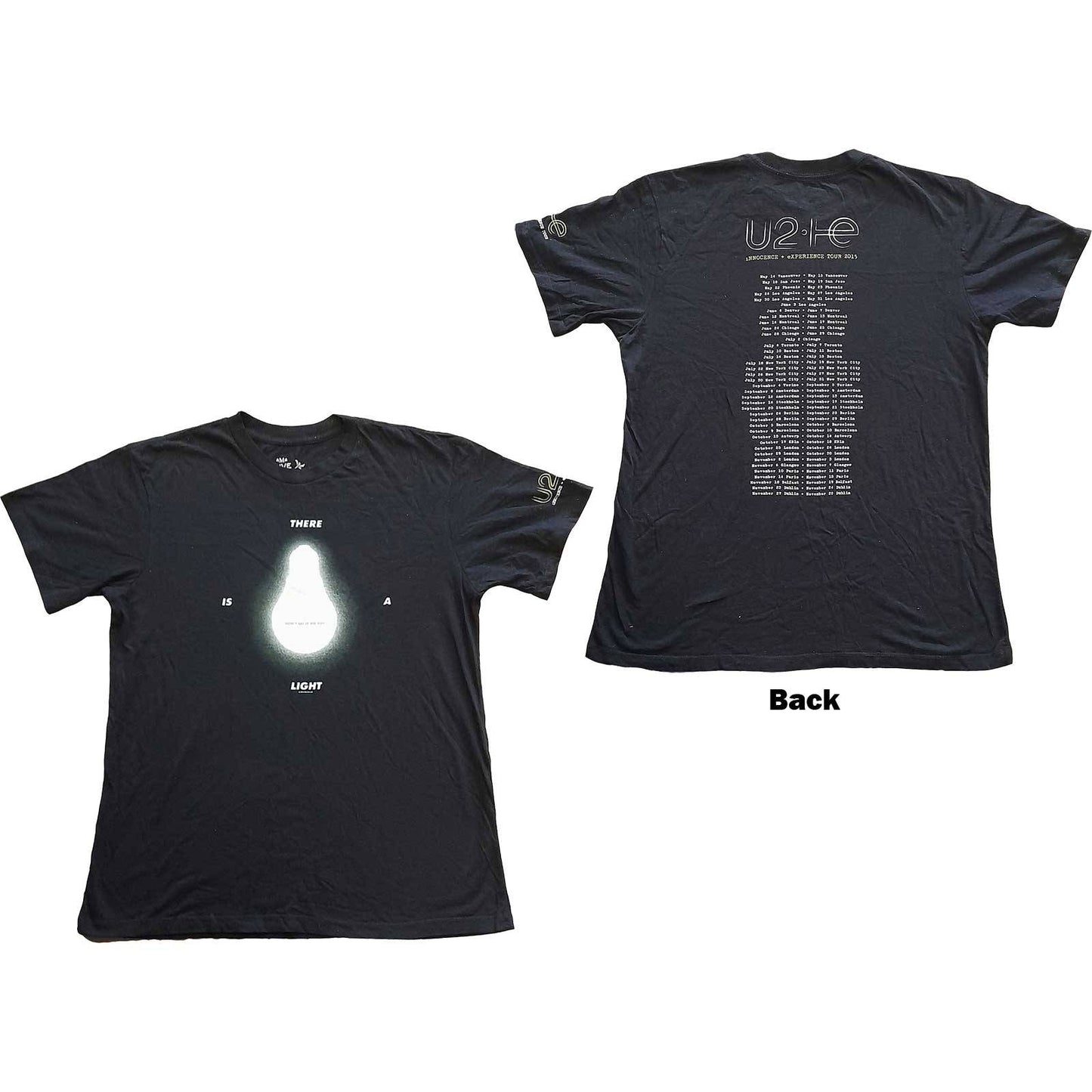 Unisex T-Shirt I+E Tour 2015 There Is A Light Back Print