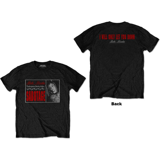Unisex T-Shirt Sabotage - Let You Down Back Print