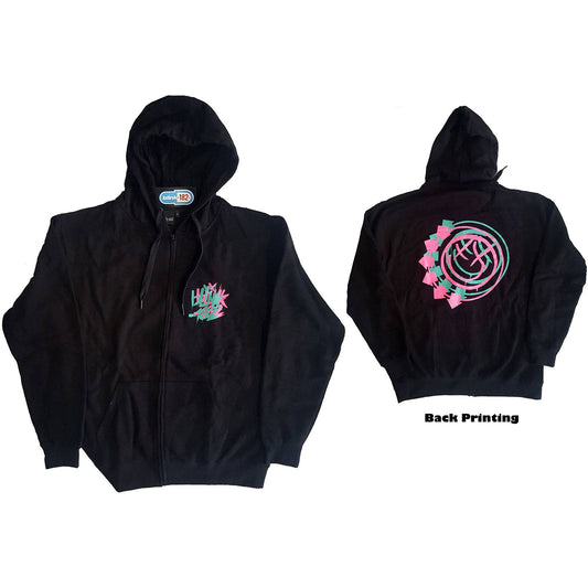 Unisex Zipped Hoodie Double Six Arrow Smile Back Print