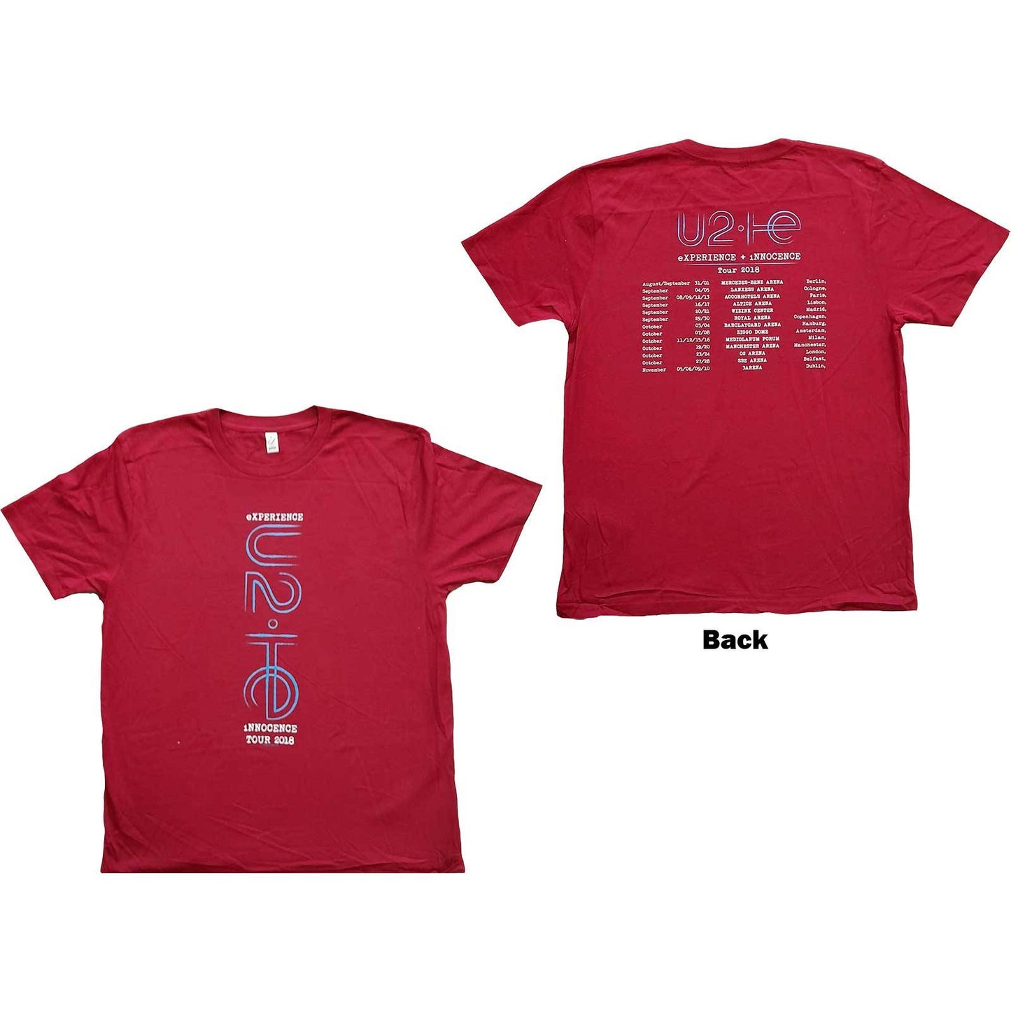 Unisex T-Shirt I+E 2018 Tour Dates Back Print