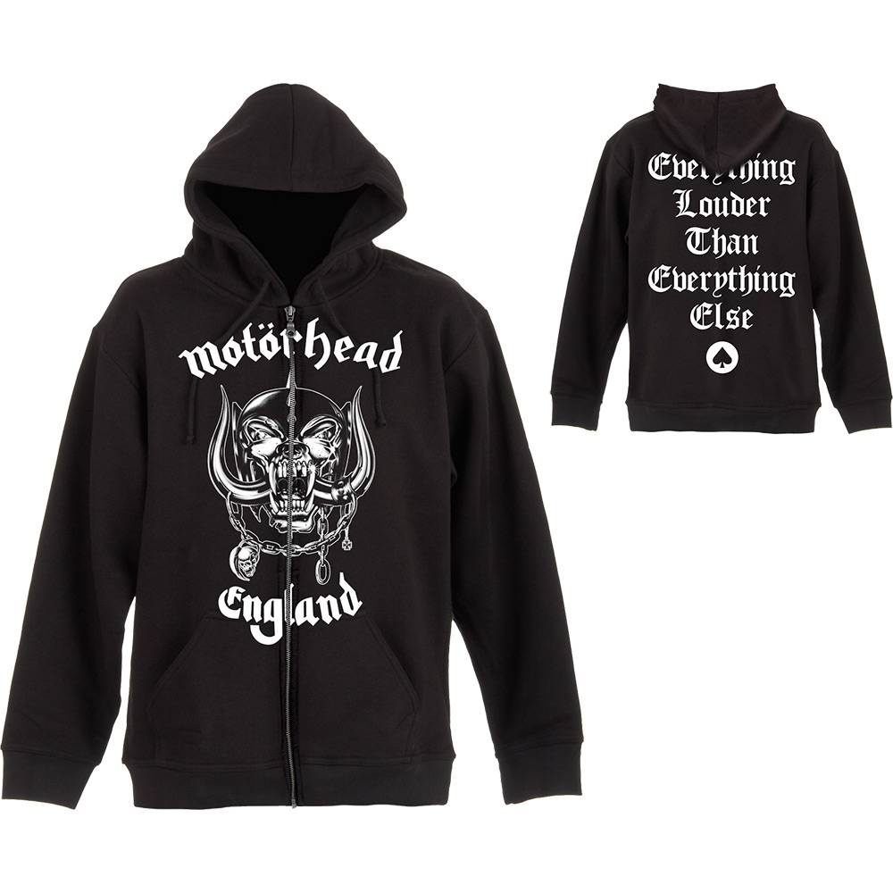 Unisex Zipped Hoodie England Back Print