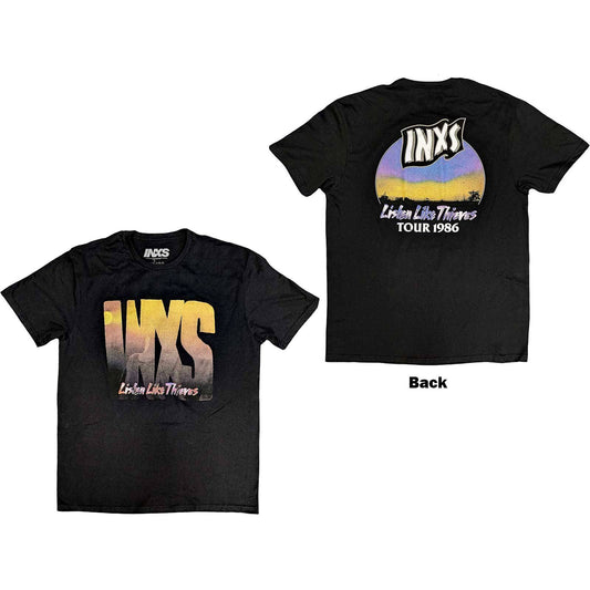 INXS Unisex T-Shirt: Listen Like Thieves Tour (Back Print)  Listen Like Thieves Tour Short Sleeves