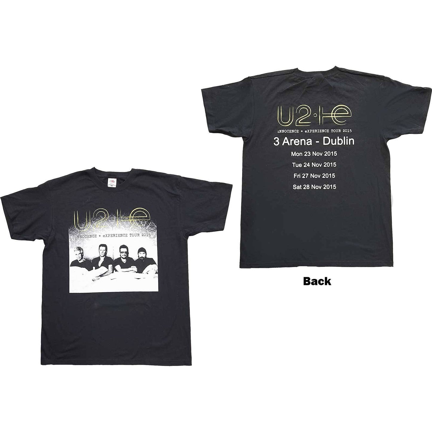 Unisex T-Shirt I+E Tour Dublin 2015 Bed Photo Back Print