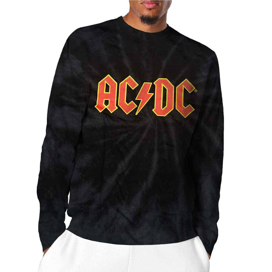 Unisex Long Sleeve T-Shirt Logo Dip Dye, Dye Wash