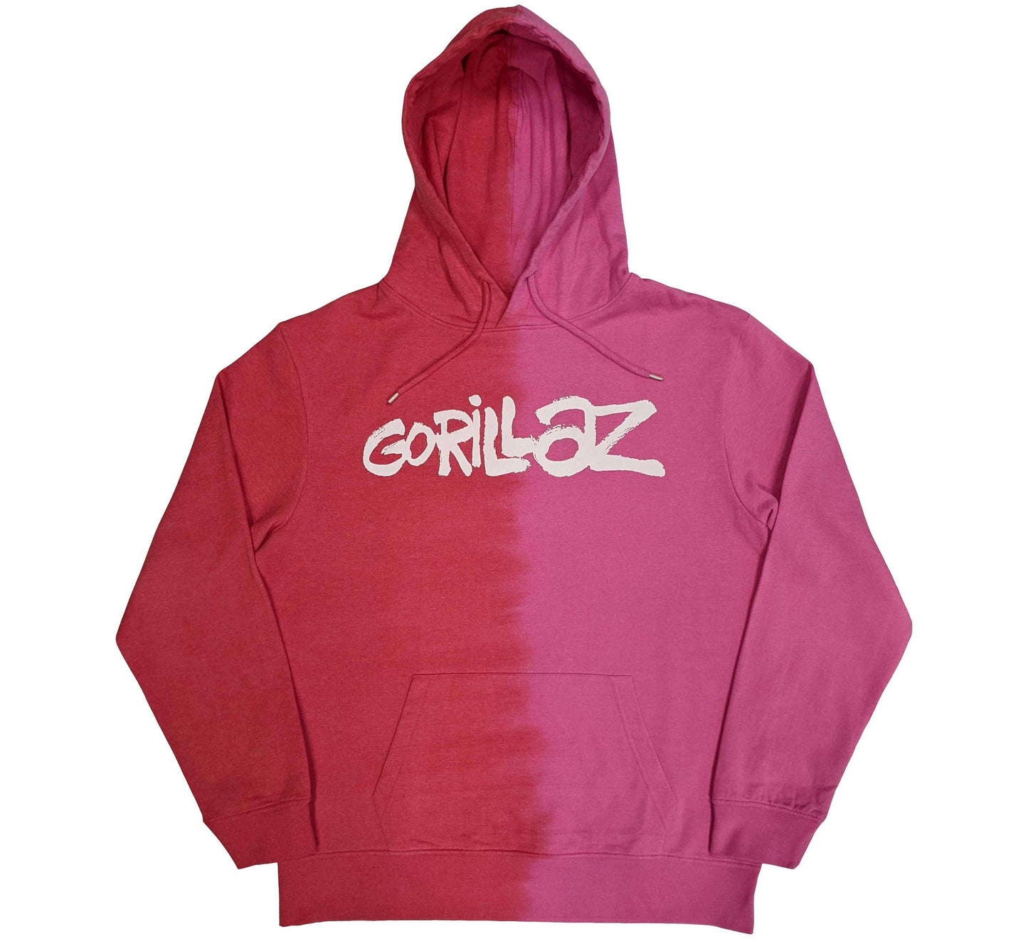 Unisex Pullover Hoodie Two-Tone Brush Logo Dye Wash
