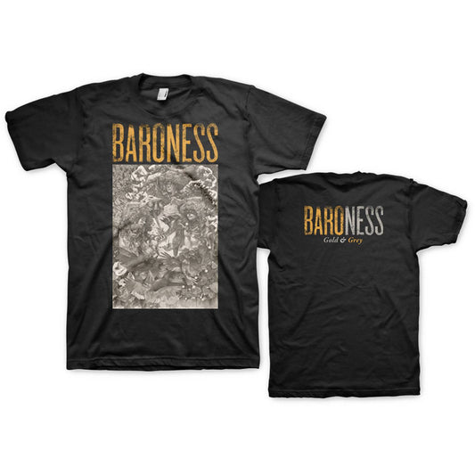 Unisex T-Shirt Gold & Grey Back Print