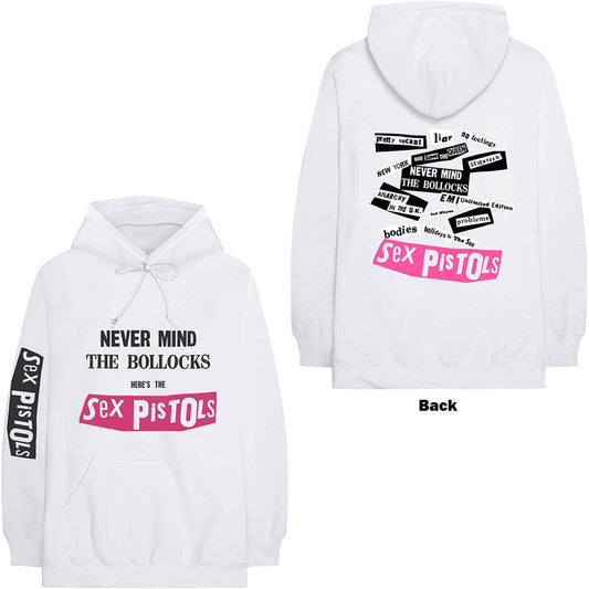 Unisex Pullover Hoodie Never Mind The Bollocks Back Print,Sleeve Print