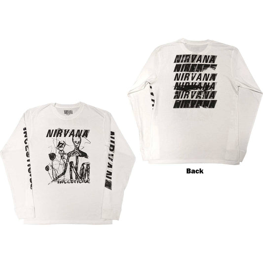 Unisex Long Sleeve T-Shirt Incesticide Back Print, Sleeve Print