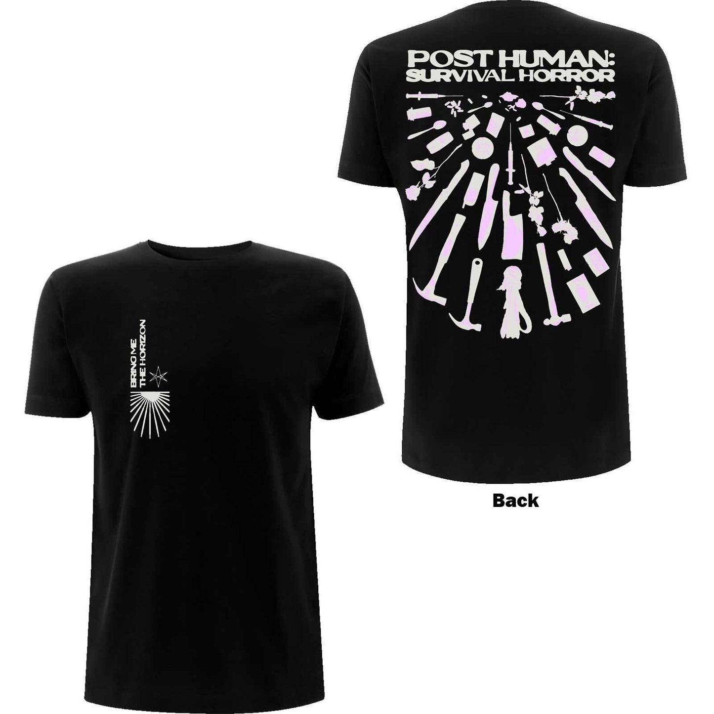 Bring Me The Horizon Unisex T-Shirt: Tools (Back Print)  Tools Short Sleeves