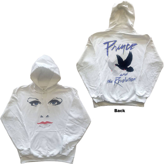 Unisex Pullover Hoodie Faces & Doves Back Print