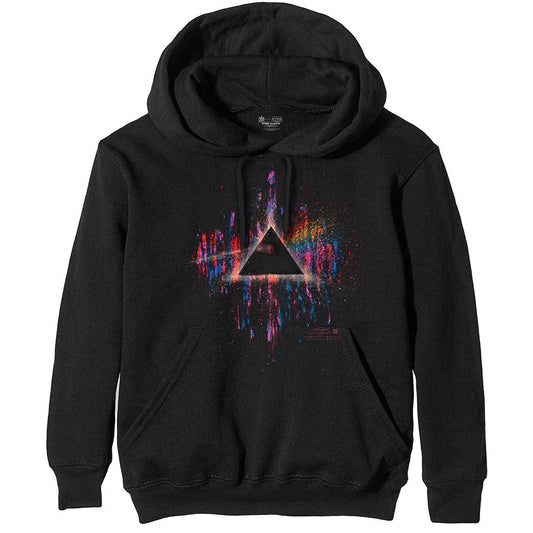 Unisex Pullover Hoodie Dark Side of the Moon Pink Splatter