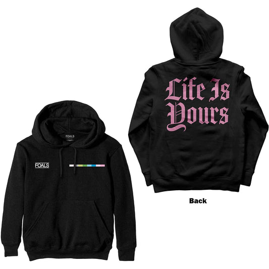 Unisex Pullover Hoodie Life Is Yours Text Back Print