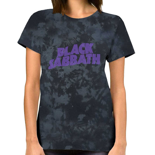Unisex T-Shirt Wavy Logo Dip Dye, Dye Wash