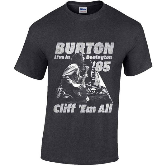 Cliff Burton Unisex T-Shirt: Flag Retro  Flag Retro Short Sleeves