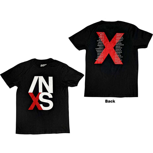 INXS Unisex T-Shirt: US Tour (Back Print)  US Tour Short Sleeves