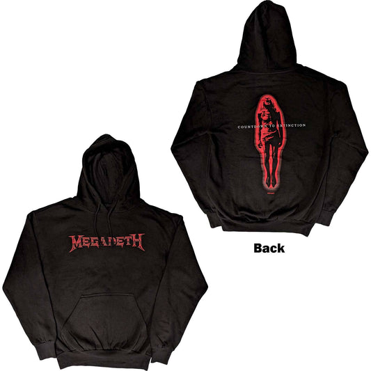 Unisex Pullover Hoodie Countdown To Extinction Back Print
