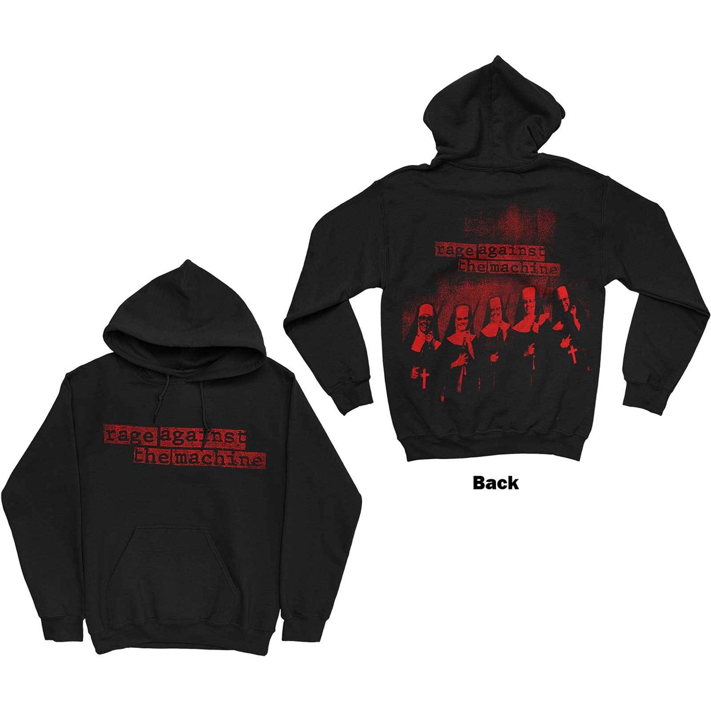 Unisex Pullover Hoodie Nuns Back Print