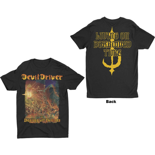 DevilDriver Unisex T-Shirt: Borrowed (Back Print)  Borrowed Short Sleeves