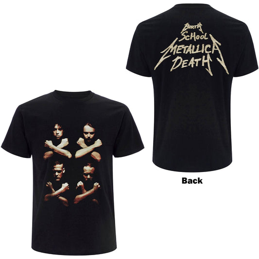 Unisex T-Shirt Birth Death Crossed Arms Back Print