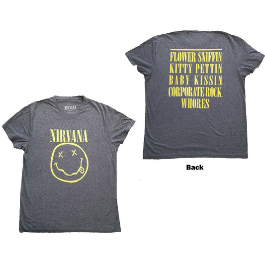 Unisex T-Shirt Yellow Smiley Back Print