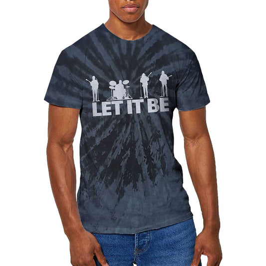 Unisex T-Shirt Let It Be Silhouette Dip Dye, Dye Wash