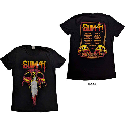 Unisex T-Shirt Order In Decline Tour 2020 Candle Skull Back Print