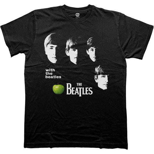 The Beatles Unisex T-Shirt: With The Beatles Apple  With The Beatles Apple Short Sleeves