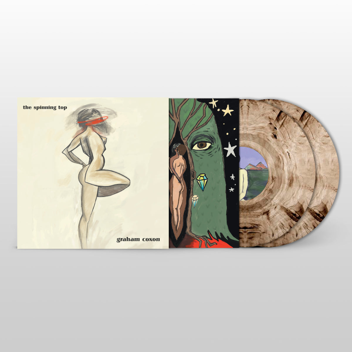 Graham Coxon – The Spinning Top – Indie Only Black & Natural Marble 2LP packshot