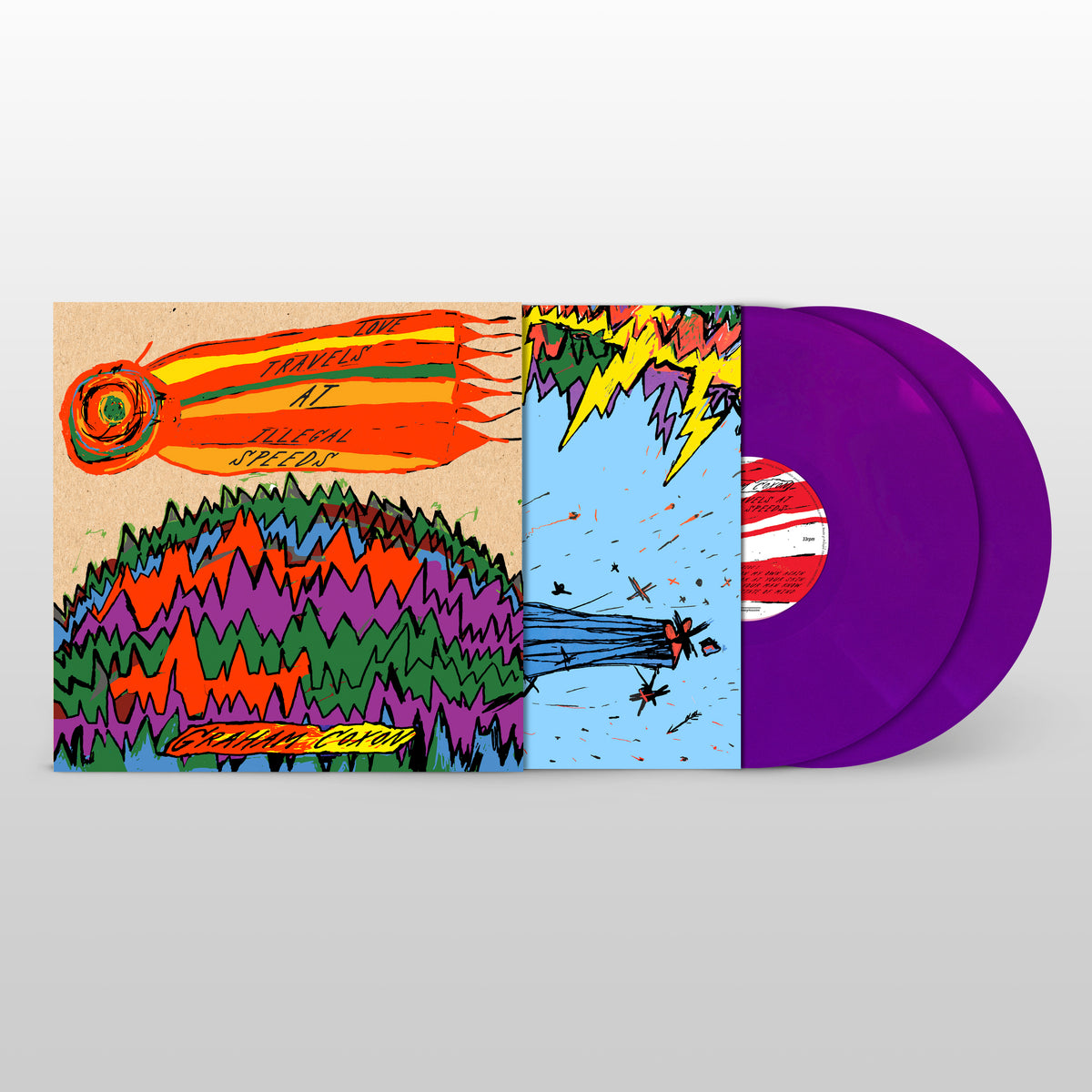 Graham Coxon – Love Travels At Illegal Speeds – Indie Only Purple 2LP packshot