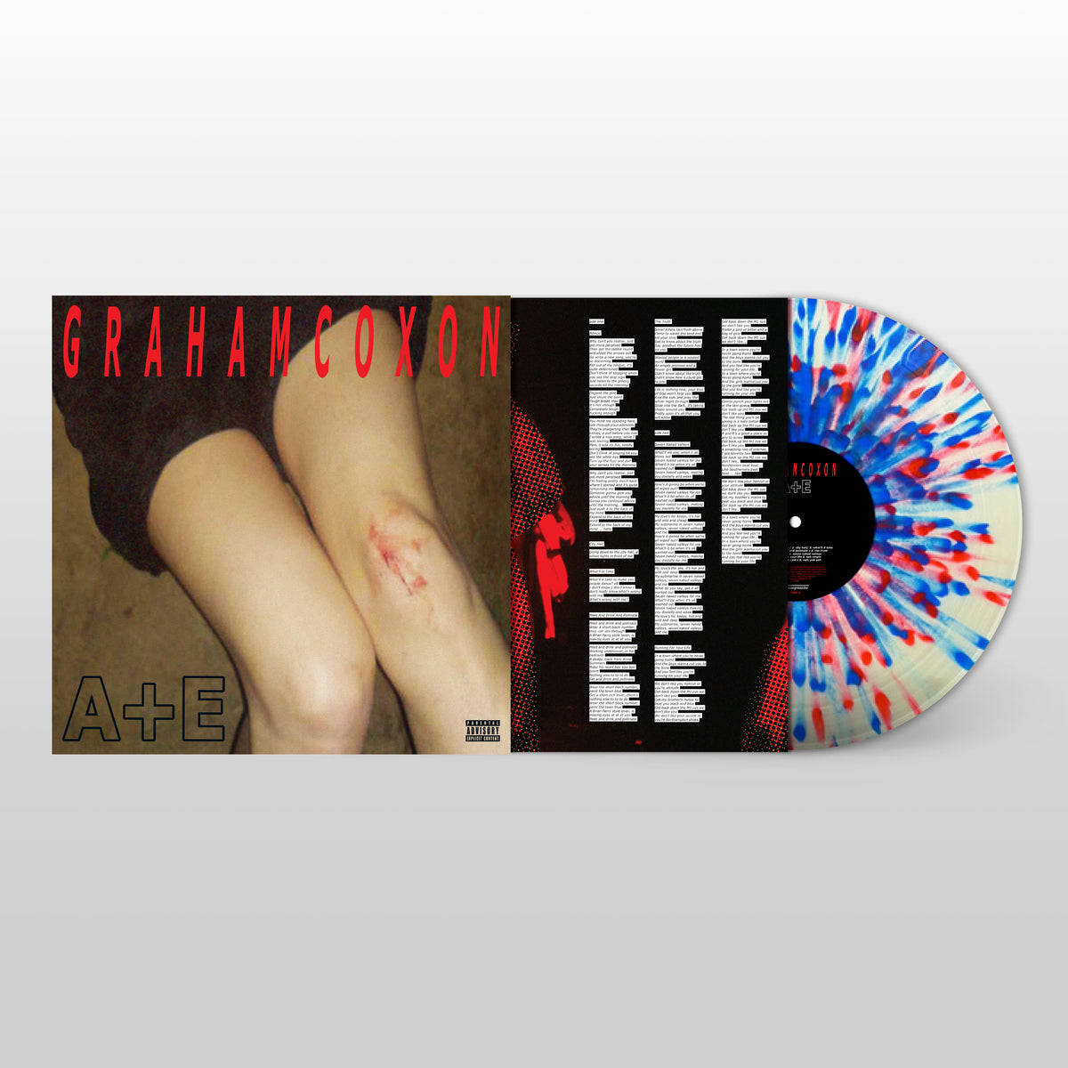 Graham Coxon – A+E – Indie Only Red & Blue Splatter LP packshot