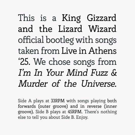 Songs from I'm In Your Mind Fuzz and Murder of the Universe Live in Athens '25